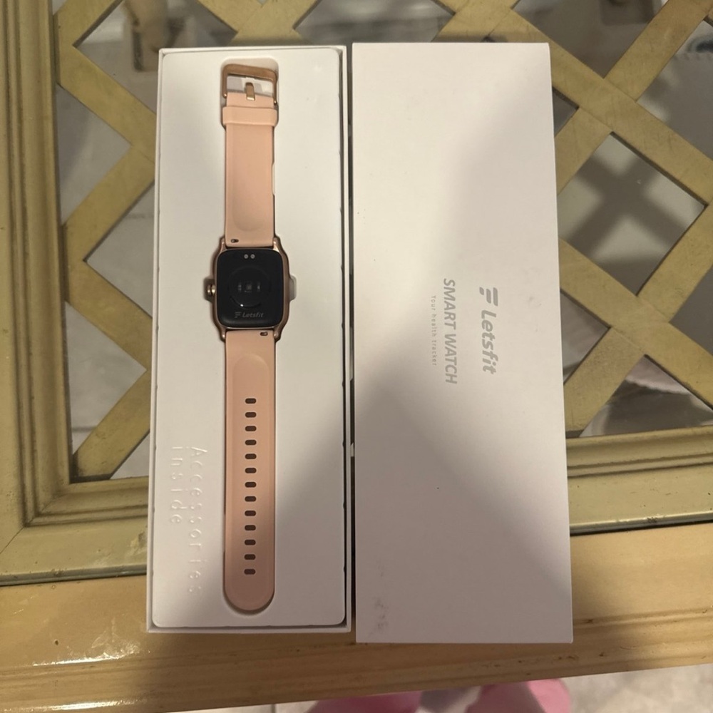 NIB  LetsFit pink band Smart Watch